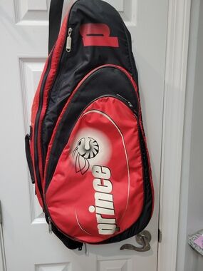 Prince Red and Black Tennis Backpack Sling